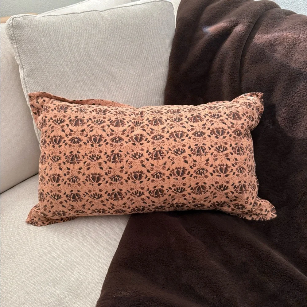 West Elm Terracotta Patterned Pillow Set
